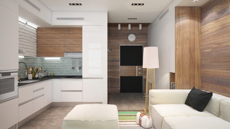 liten lägenhet-uppsättning-30kvm-design-inredning-design-vit-trä-kök-soffa