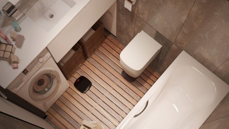 liten-lägenhet-möblering-30sqm-badrum-modern-trä-bad-badkar-tvättmaskin