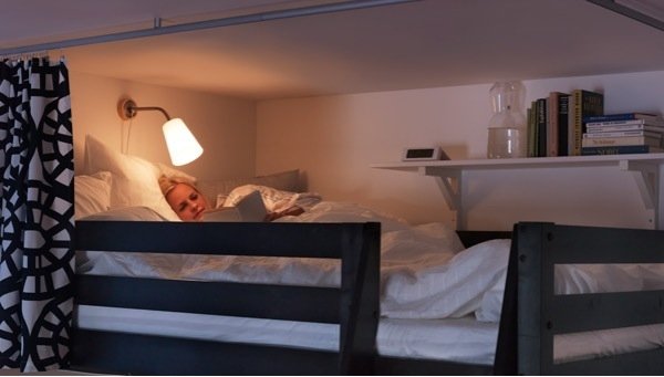hög säng design Ikea förvaringsutrymme