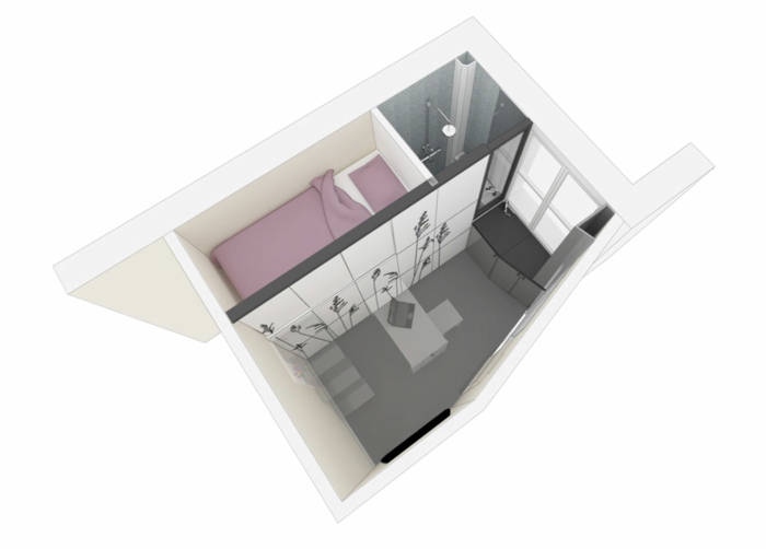 design lägenhet 3d plan vinden design