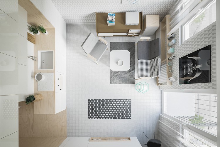 Inredning små lägenheter planlösning-bild-rymdbesparande-inredning-ett-rums lägenhet