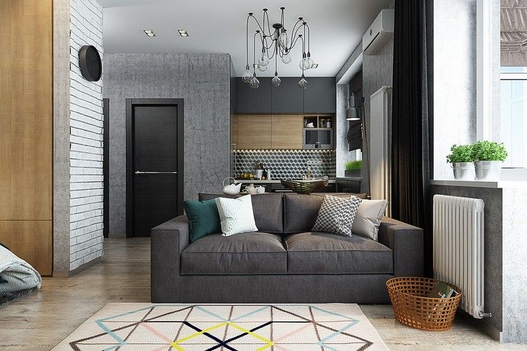 små-lägenheter-inredning-geometriska-motiv-dekoration-modern-praktisk-lägenhet