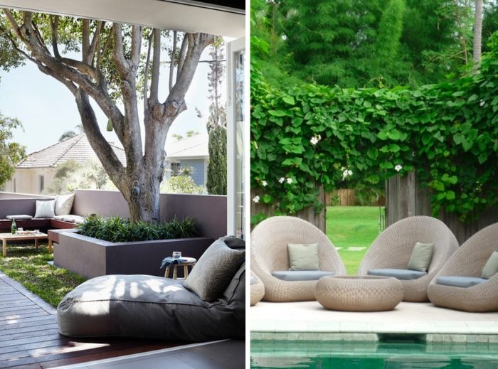 liten trädgård-innergård-semester-grejer-lounge-möbler