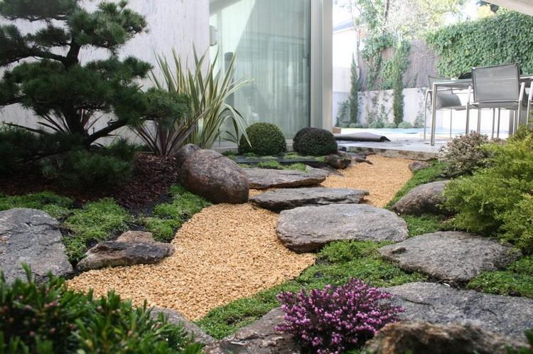 liten japansk trädgård design idé inspiration växter