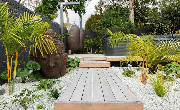 zen trädgård japansk stil designtips idéer inspiration