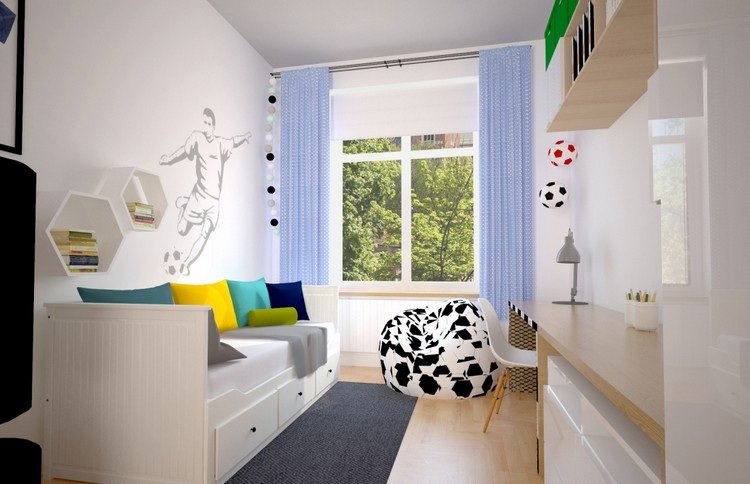 små-barn-rum-inredning-idéer-pojke-fotboll-fan-dekoration