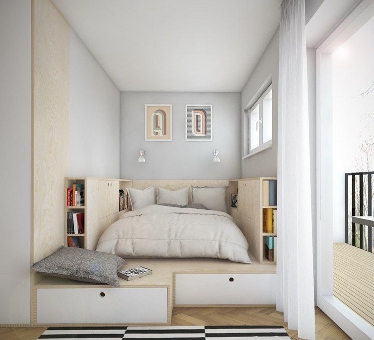 litet sovrum-optimalt-använd-skräddarsydda-möbler-lagringsutrymme