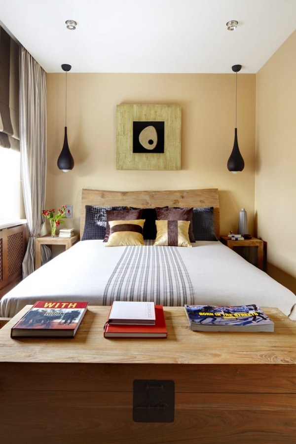 rustika säng-sovrum inredning stilar eklektiska hängande lampor