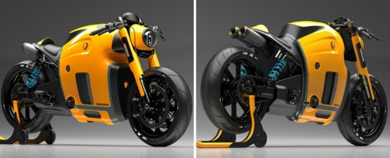 motorcykel design burov idé gul ​​lack koenigsegg