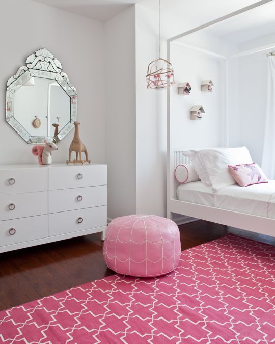 Flickrum rosa vitrosa puff marockansk