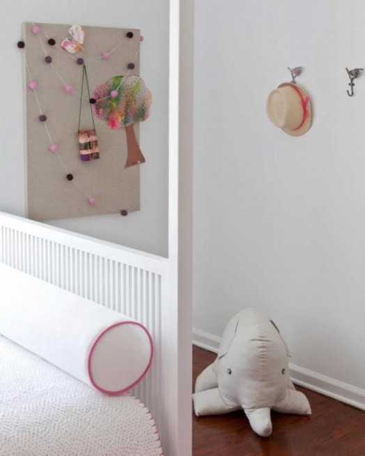 komplett barnkammare rosa vit bohemisk chic dekoration