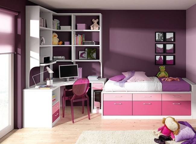 limba plantskolefärger lila rosa säng lagringsutrymme