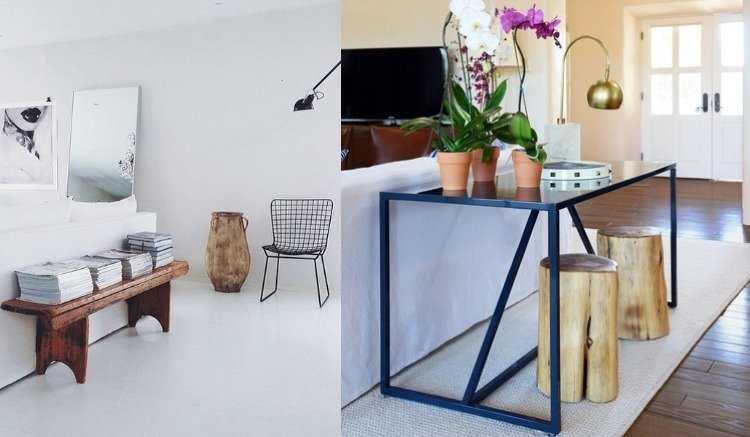 konsol-bord-bakom-soffa-inredning-idéer-skandinaviskt-trä-vitt-vackert-praktiskt