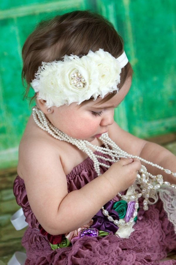 Photoshoot blommor huvudband söt klänning bekväm outfit