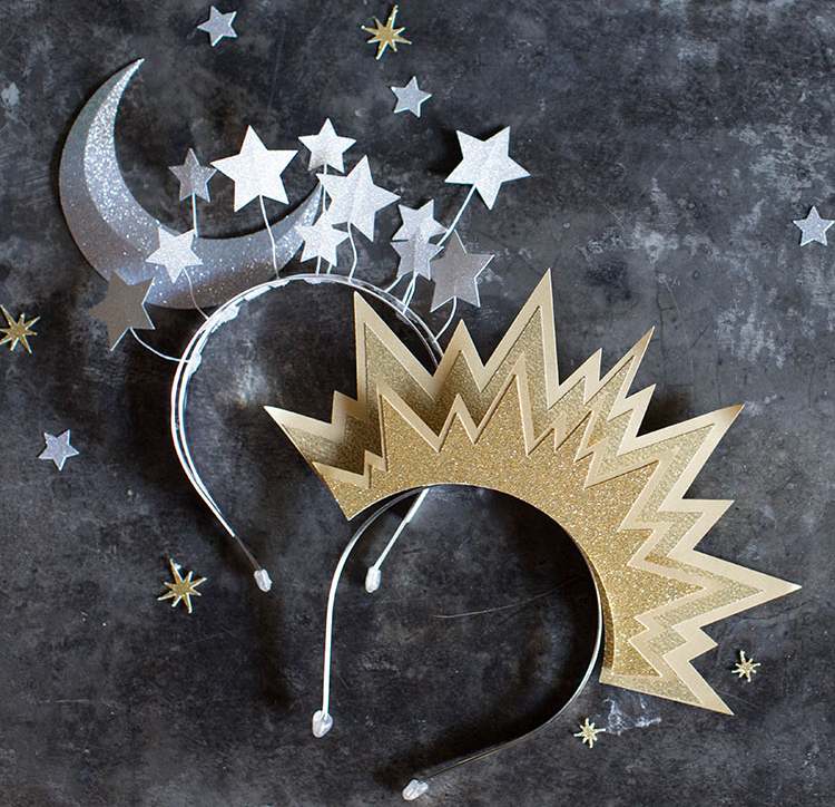 Mardi Gras pannband gör din egen huvudbonad månstjärnor