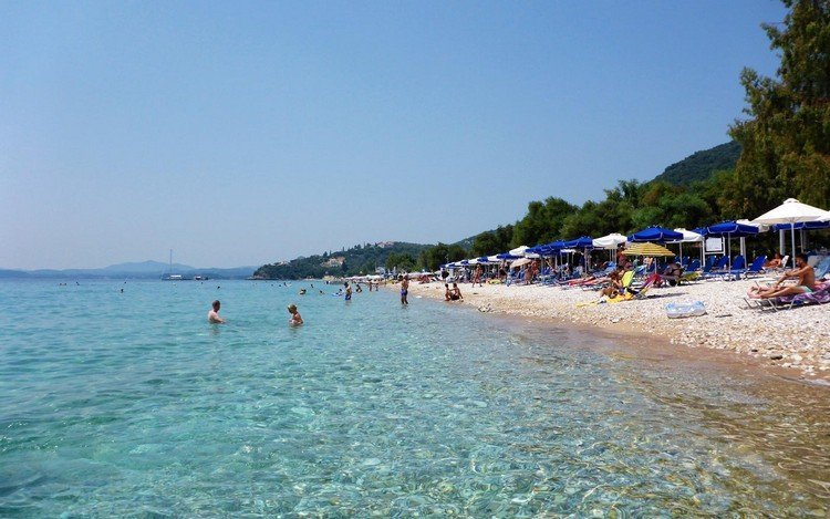 de vackraste stränderna i Grekland Barbati -stranden Korfu
