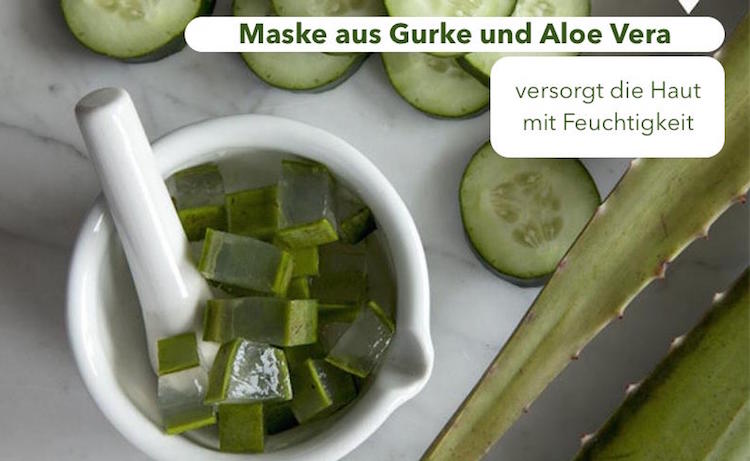 Aloe vera -gurkmask i sig gör fukt