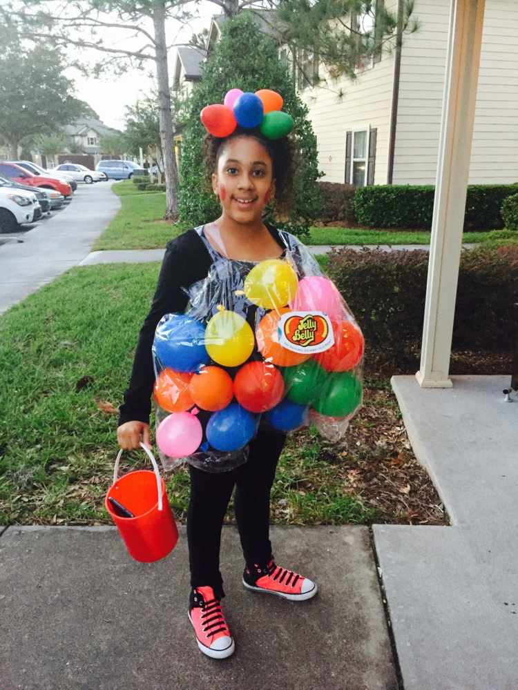 halloween kostym gjord av ballonger barn flicka gelé magebomboner pack
