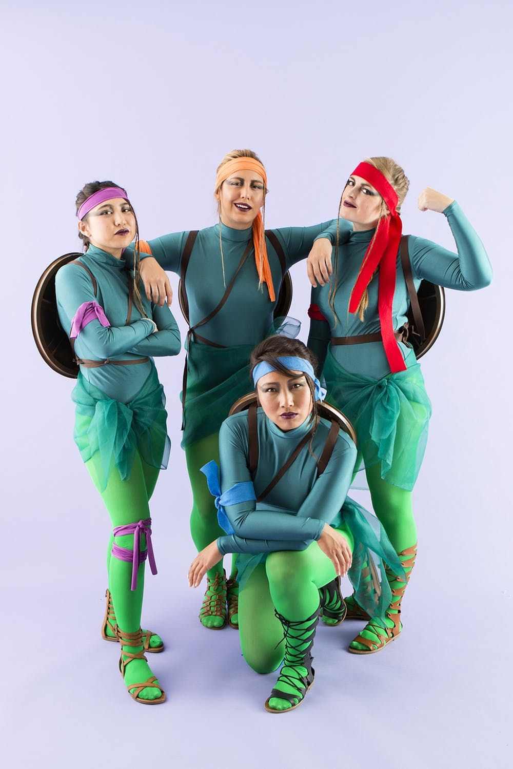 Ninja Turtles gruppdräkt för kvinnor roliga kostymidéer Halloween
