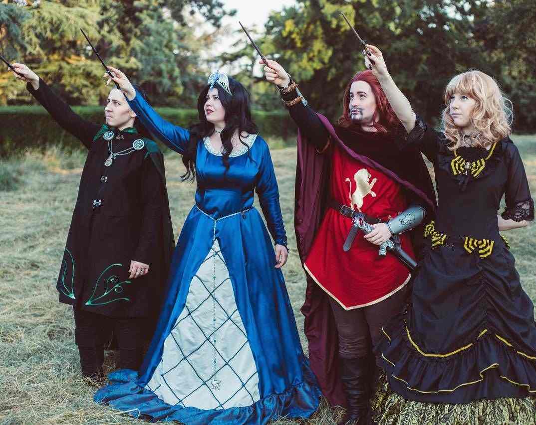Gruppdräkt 4 personer Harry Potter Halloween -kostymidéer
