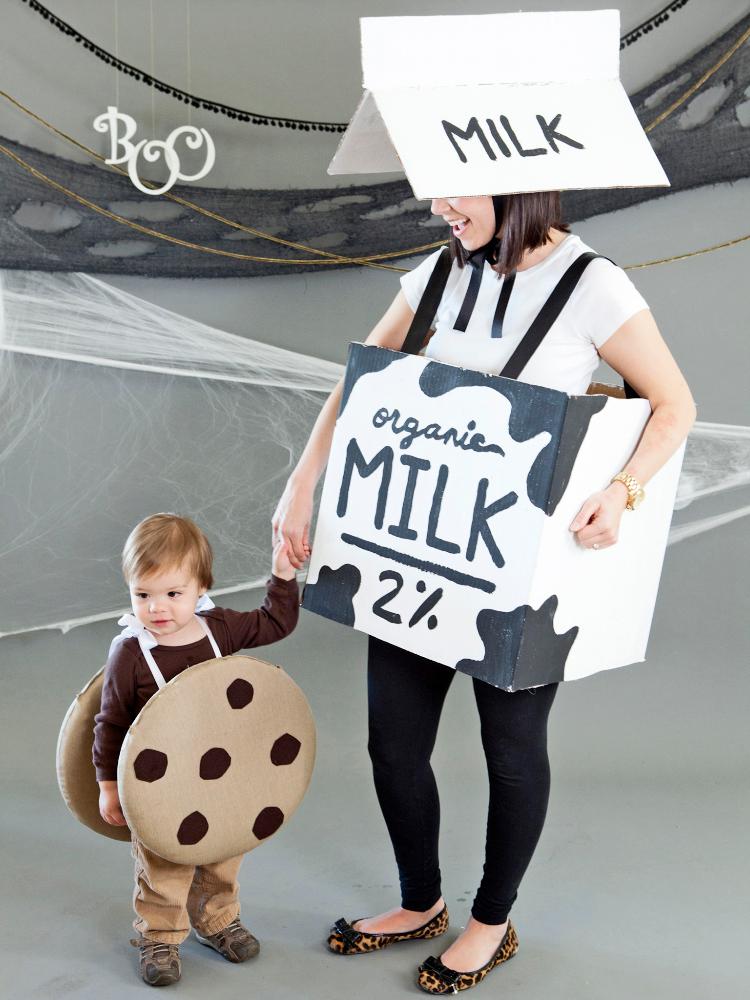 mjölkkakekostymer moderbarn DIY idéer