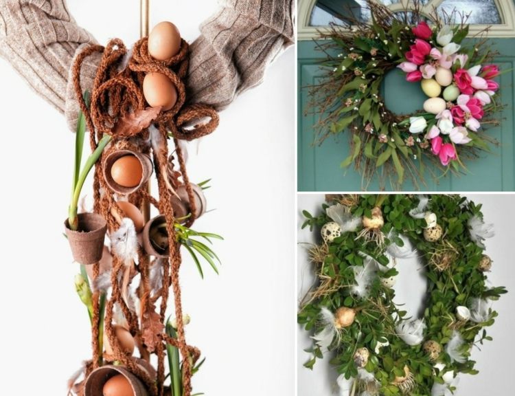 krans-äggskal-tinker-idéer-original-rep-blomkrukor-dekoration-vårblommor-tulpaner