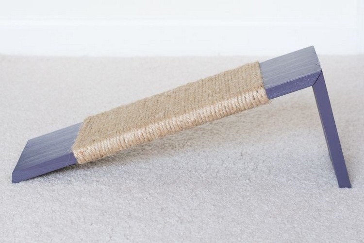 diy skrapa möbler katt skrapa bräda lila sisal