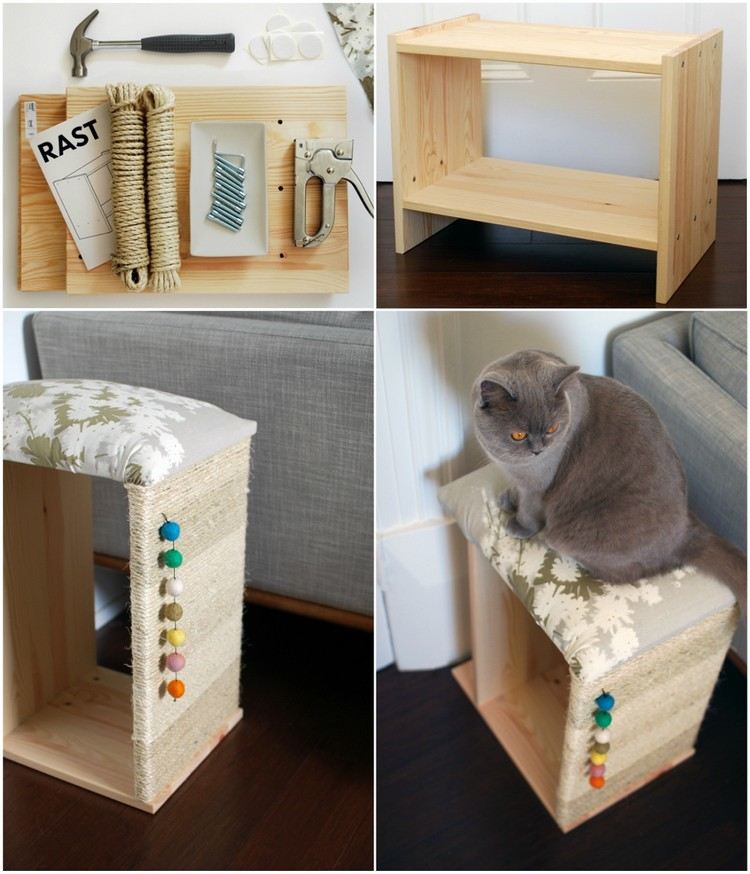 DIY skrapande möbler för katter från ikea möbler remodel vila sängbord