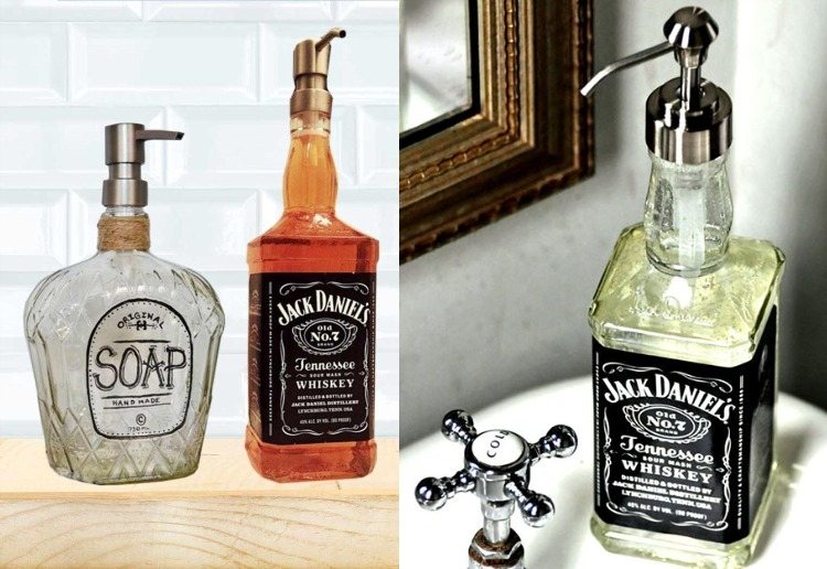 Lägenhet-dekorera-idéer-gör-det-själv-lite-pengar-flaska-tvål-dispenser