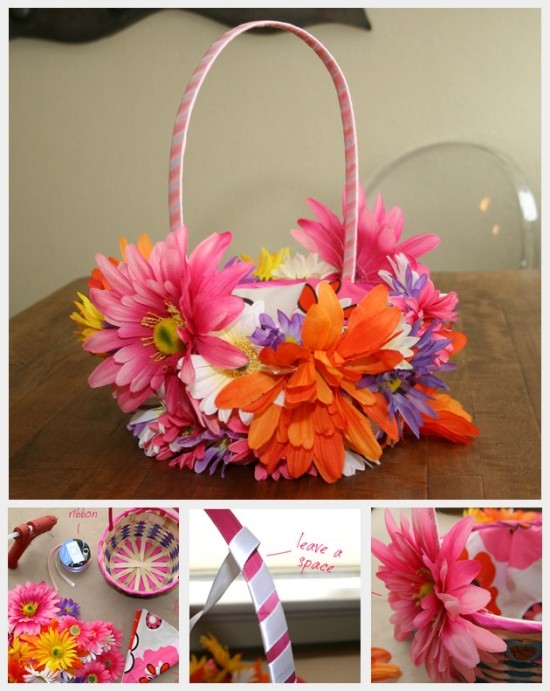 Blommig dekoration påskkorg-gör-det-själv-idéer