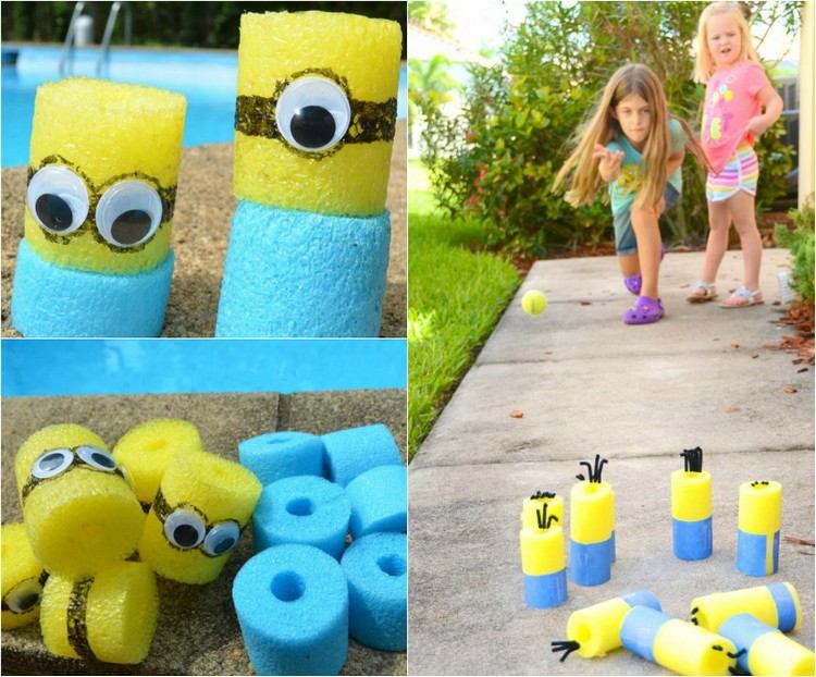 kreativa-pyssel-idéer-minions-pyssla-simbassänger-idé-utomhus-bowling
