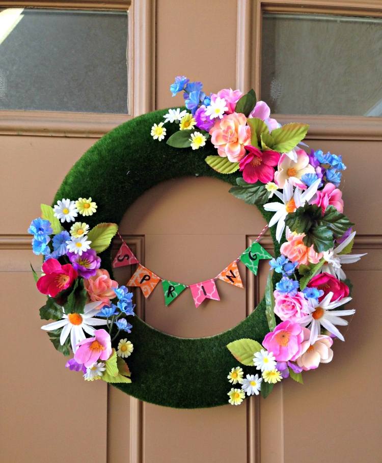 kreativ-vår-dekoration-gör-det-själv-dörrkrans-konstgjord-gräs-klipp-ut-konstgjorda-blommor-dekorativa