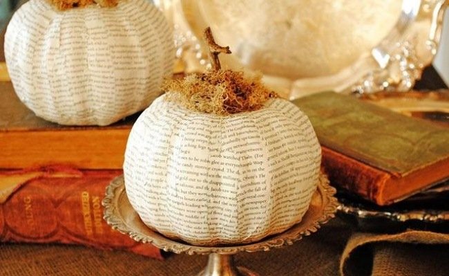 kreativa-idéer-diy-gästbok-höst-bröllop-pumpa-dekoration-papper-mache