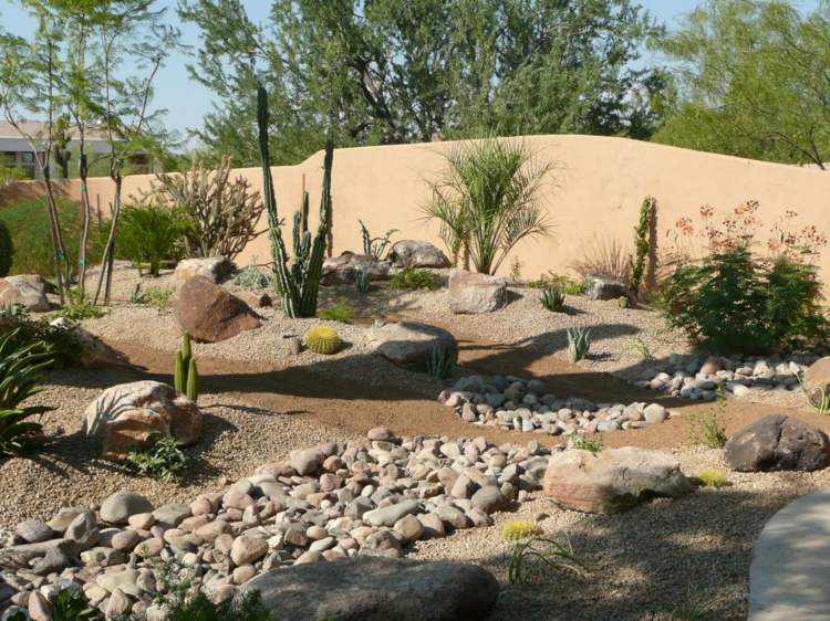 sand-vid-trädgården-design-öken-design-kaktus-sten trädgård