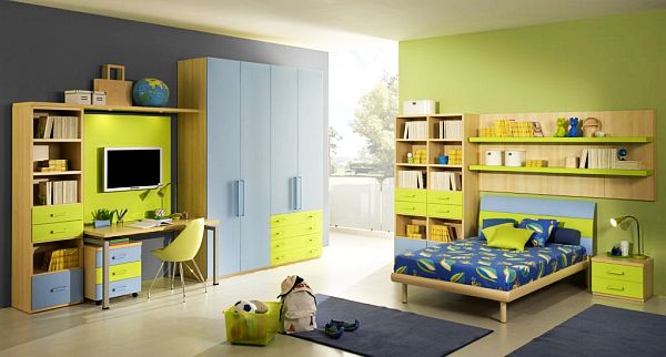 gul-grön-dekor-ungdomsrum