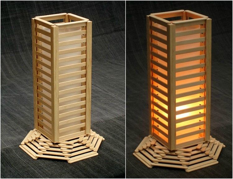 lampa gjord av ispinnar-torn-bas-glas-vas