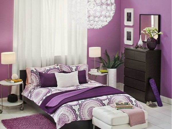 lila sovrum dekorera idéer med bilder