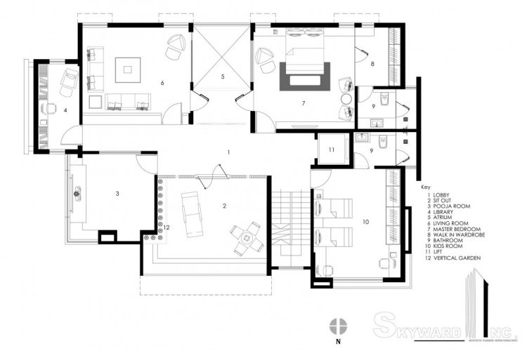 enfamiljshus-modern-arkitektur-plan-plan-plan-andra-våningen