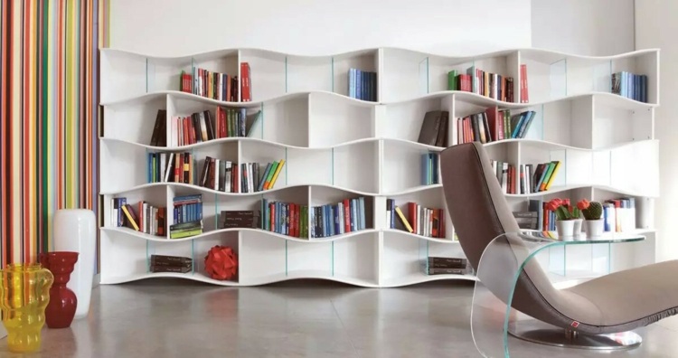 kreativa levande idéer modern hylla design vågar vardagsrumsmöbler