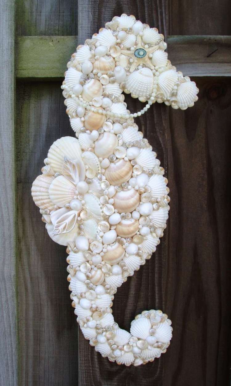 kreativa levande idéer skal dekoration seahorse tinker maritime
