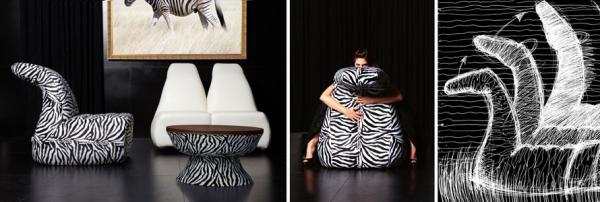 kreativ designer soffa av cirrus zebra