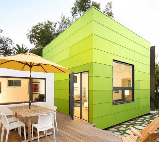 gröna fasadidéer väggdekoration i ombre mönster