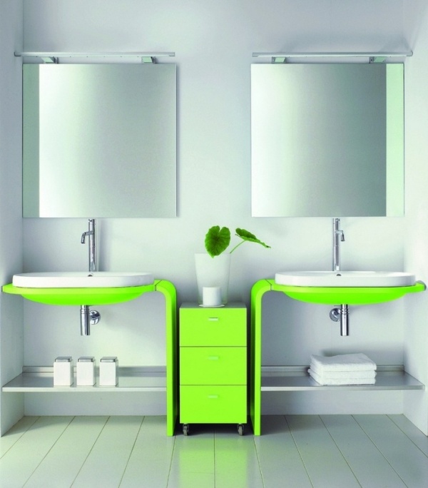 Underskåp design-moderna neon gröna-badrum tendenser