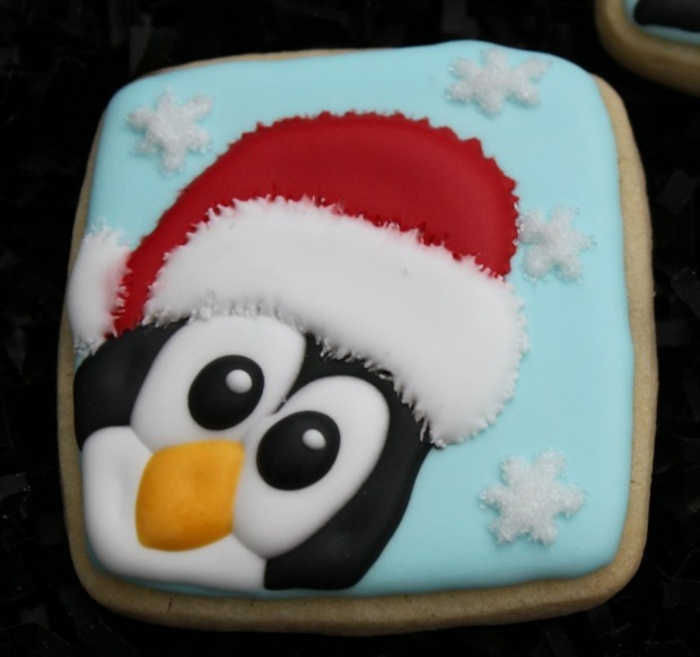 Penguin Cookies Square