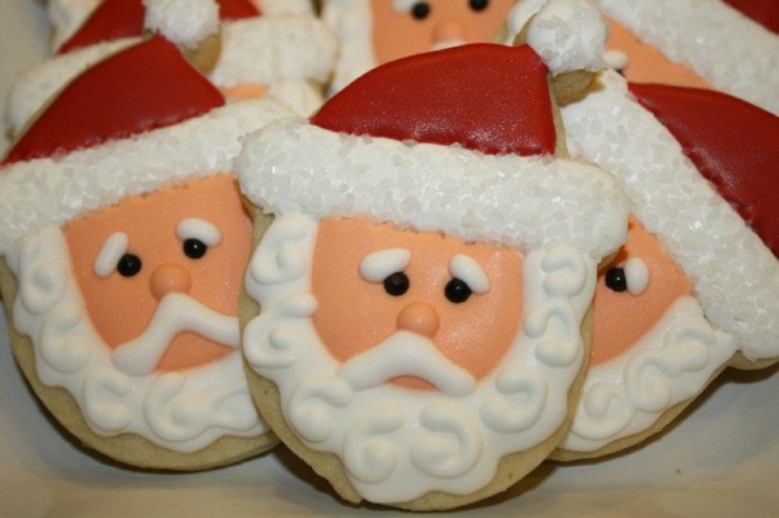 läckra kakor Santa Claus huvuden
