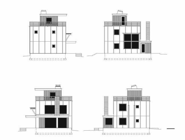 Living kub design vyer planlösningar Salmela Architect