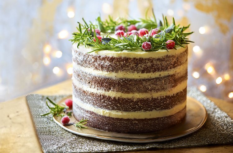 Dekorera kakor till jul utan att belägga naken tårta