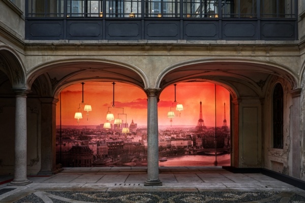 Ljuskrona hängande lampor installation Baccarat-fackla arik-levy