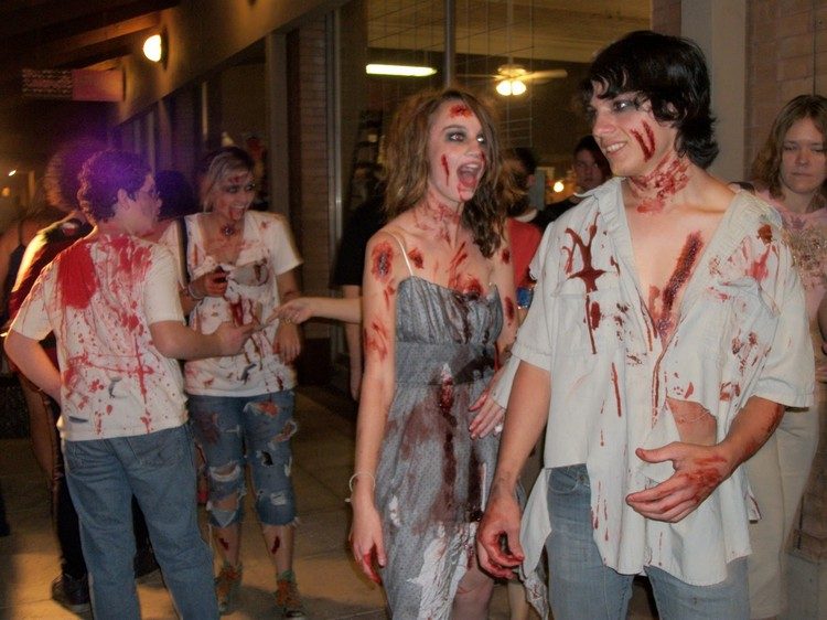 falska blod-gör-det-själv-smink-zombies-halloween-kostymer