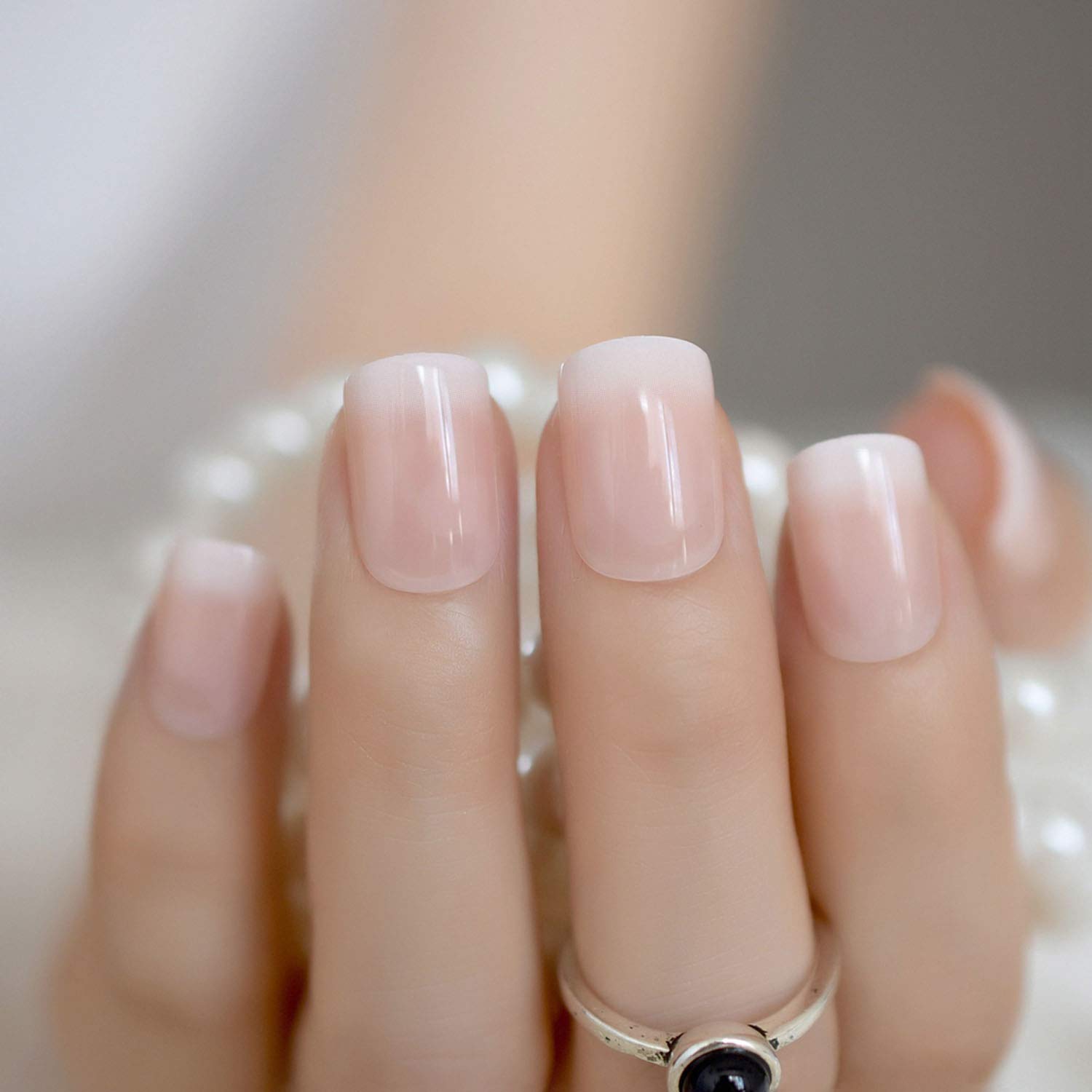 korta gel naglar naturlig Shellac nagellack Naken